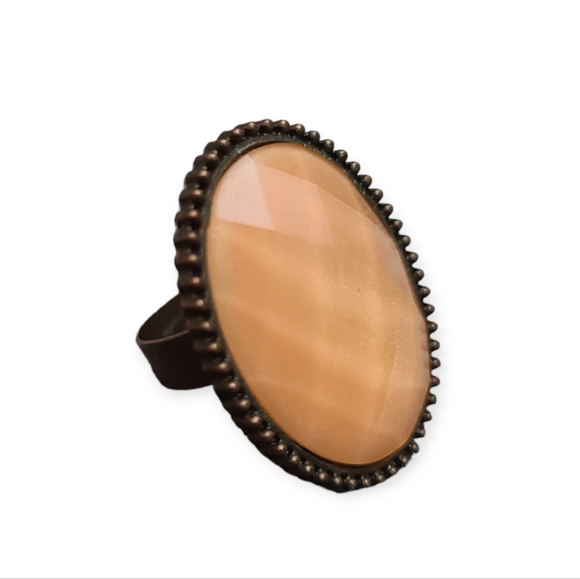 Large Pink Adjustable Ring - Picture 1 of 7